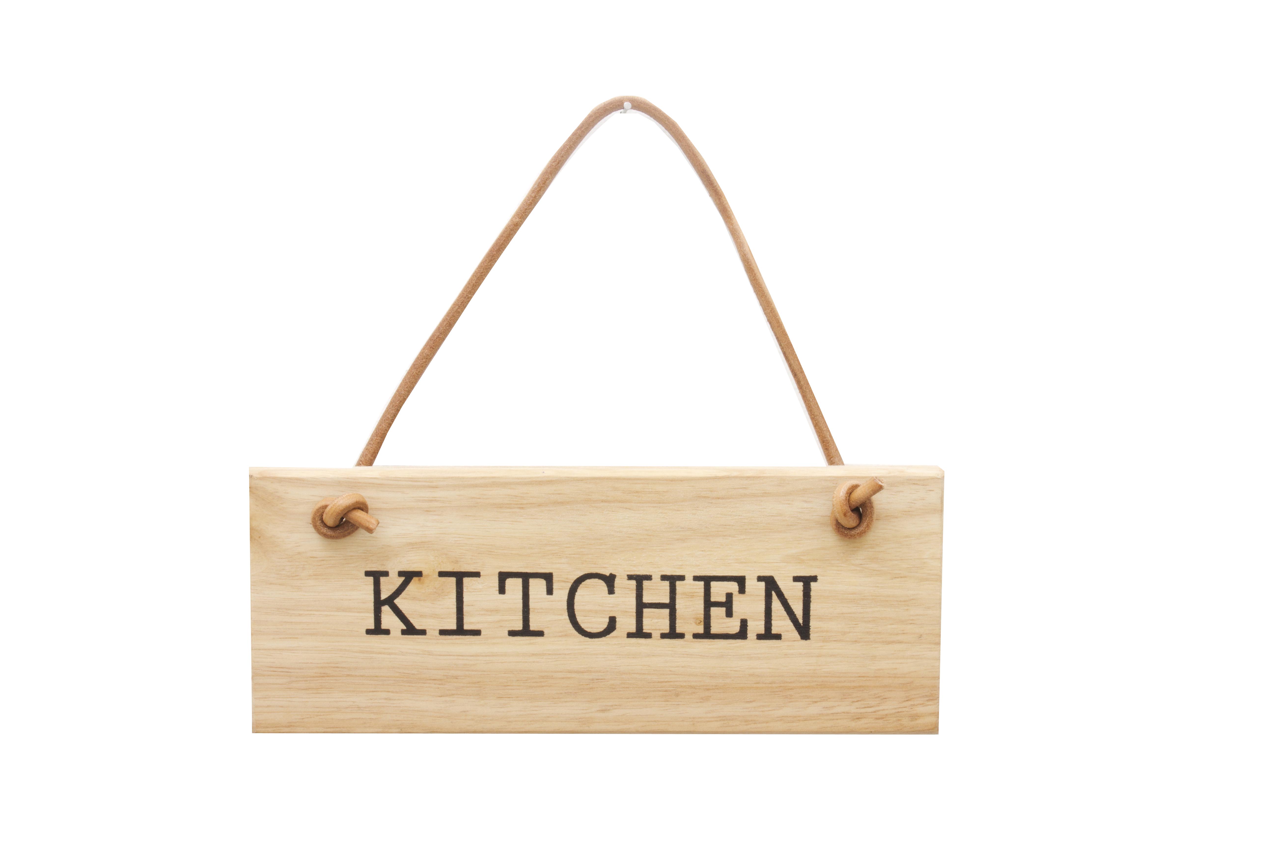Oak Kitchen Sign 20 X 9cm Gift