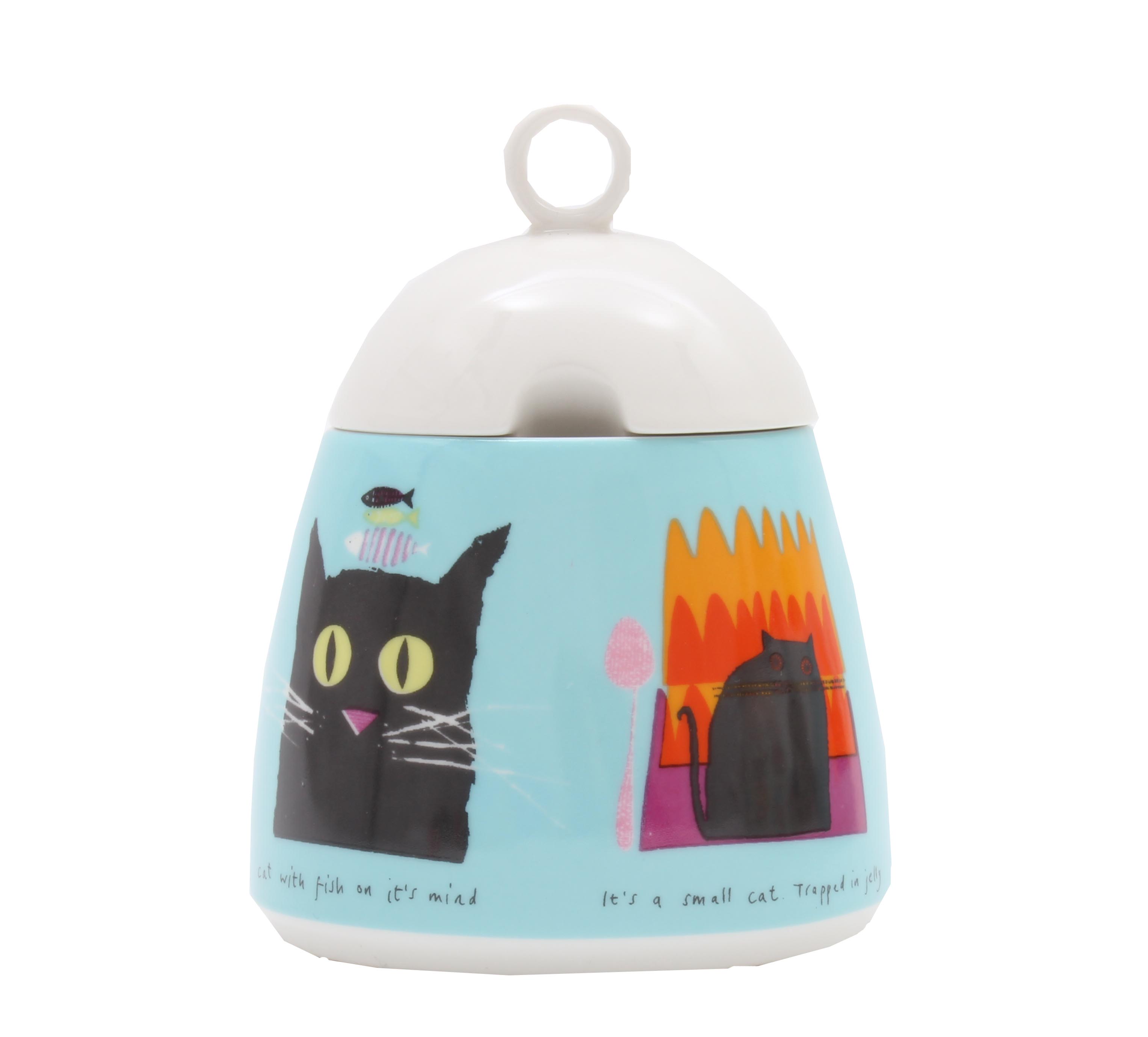 Thinking Cat Sugar Pot Boxed Jane Ormes Gift