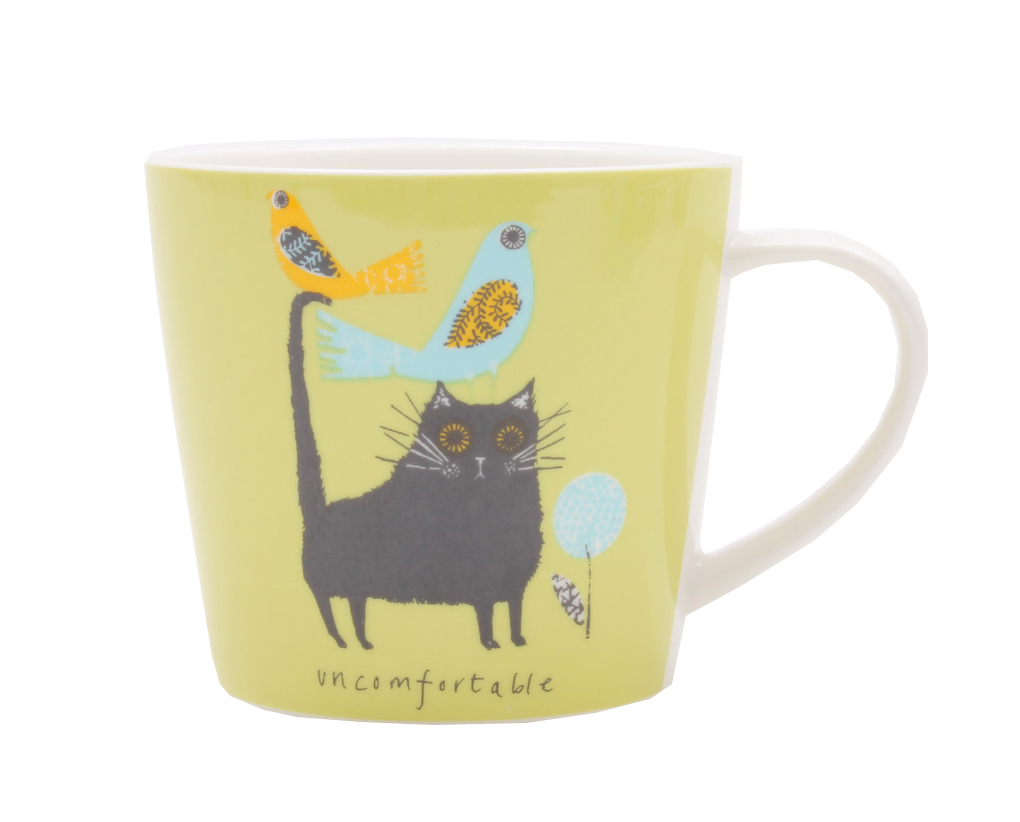 Uncomfortable Cat Mug Boxed J. Ormes Gift