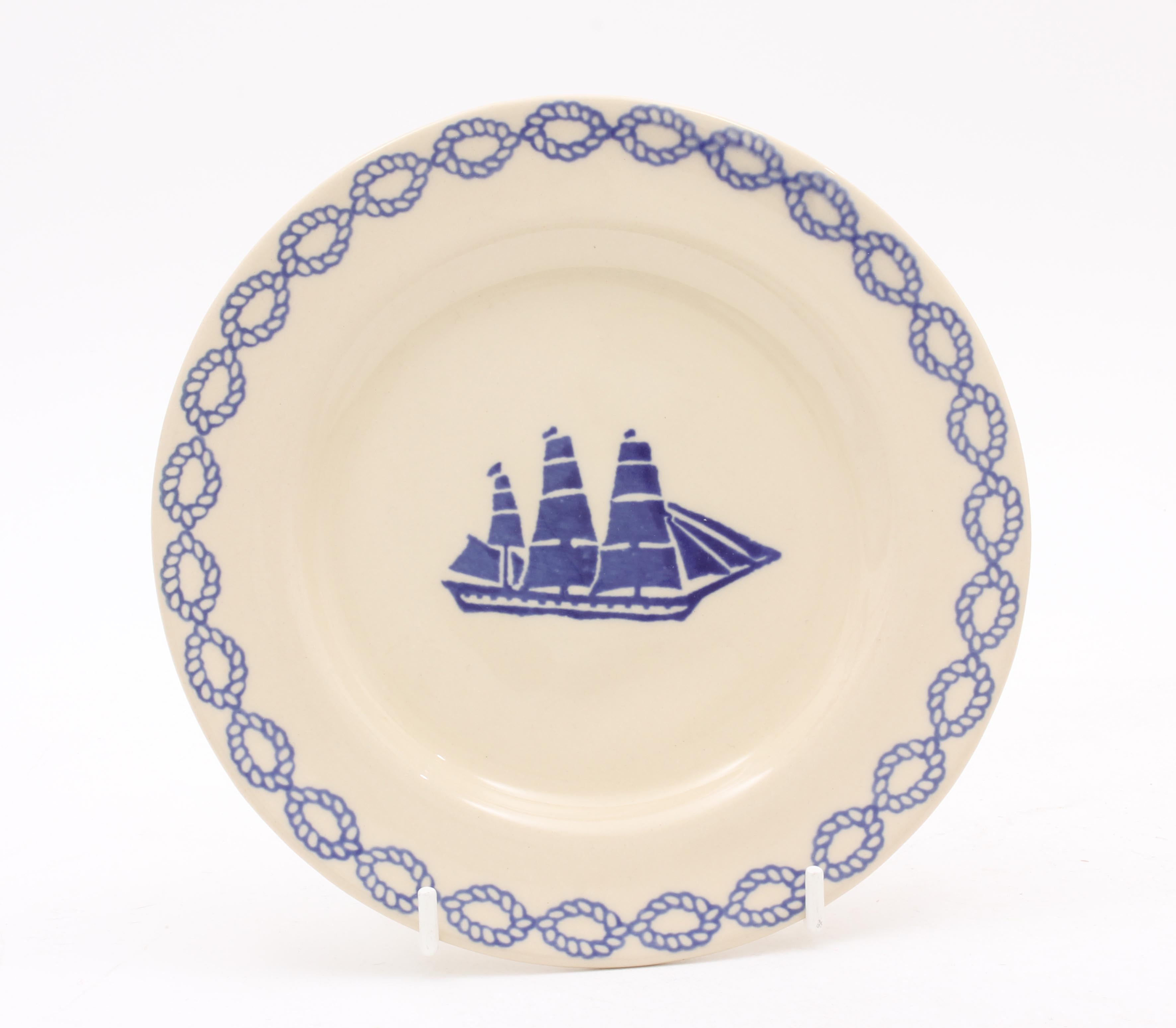 Brixton Square Rig Boat Side Plate 18cm Gift