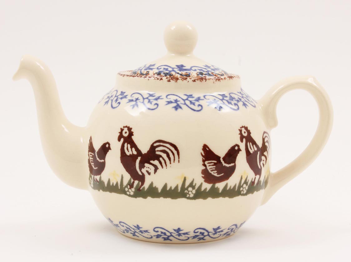 Brixton Cock & Hen Teapot 2 Cup 450ml Gift