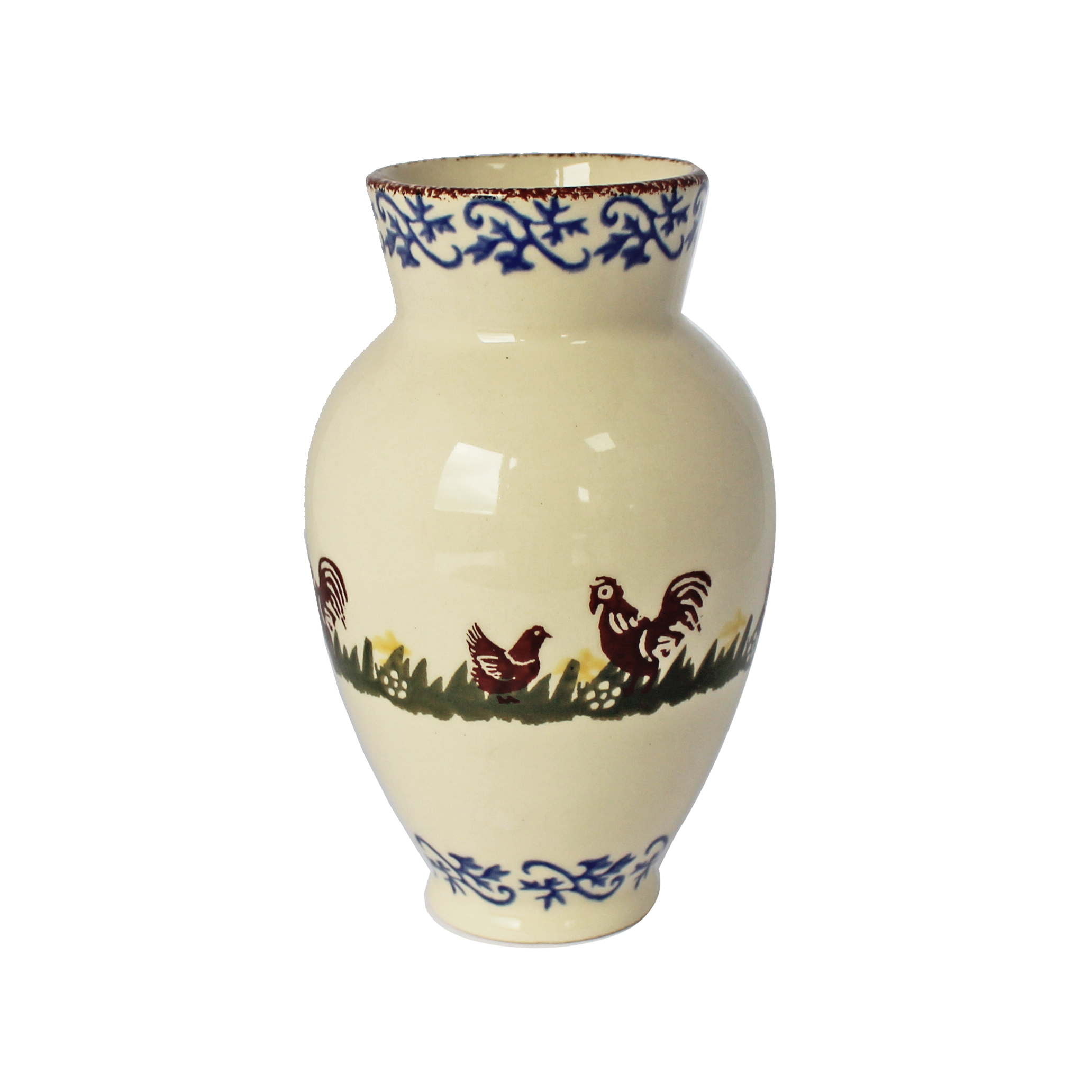 Brixton Cock & Hen Vase Small 13cm Gift