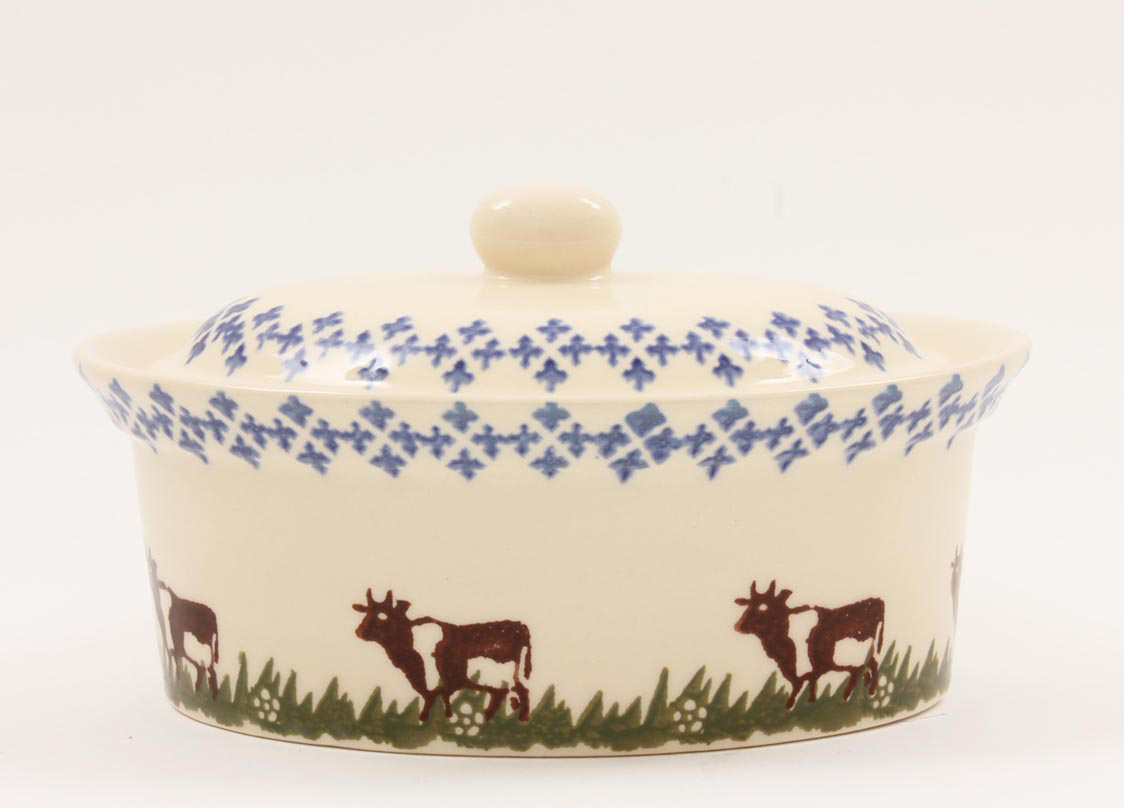 Brixton Cows Oval Butter Dish 17cm Gift