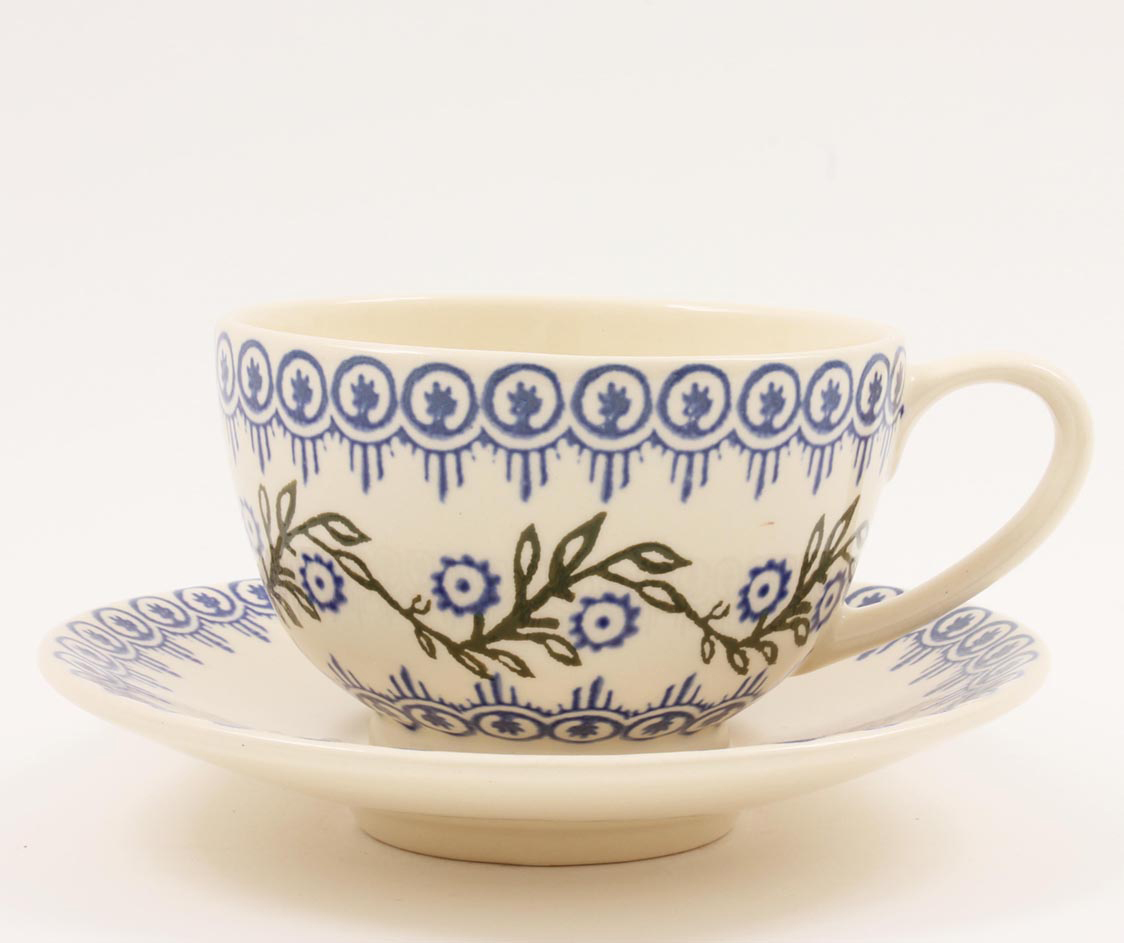 Brixton Floral Garland Breakfast Cup & Saucer Gift
