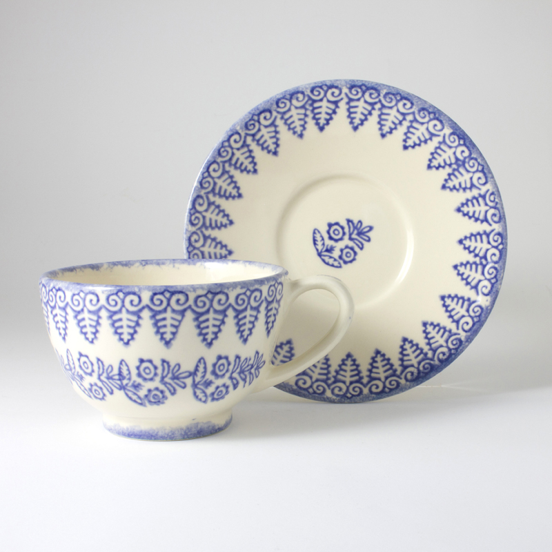Brixton Lacey Blue Breakfast Cup & Saucer Gift