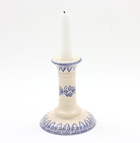 Brixton Lacey Blue Candlestick 15cm Gift