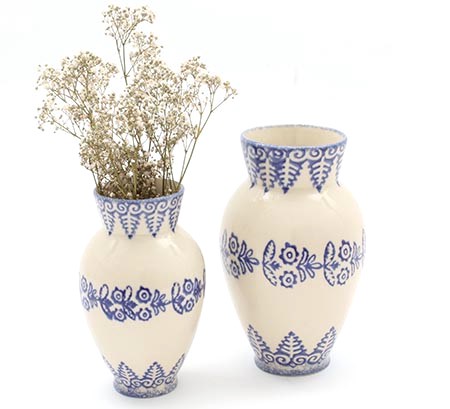 Brixton Lacey Blue Vase Medium 16cm Gift