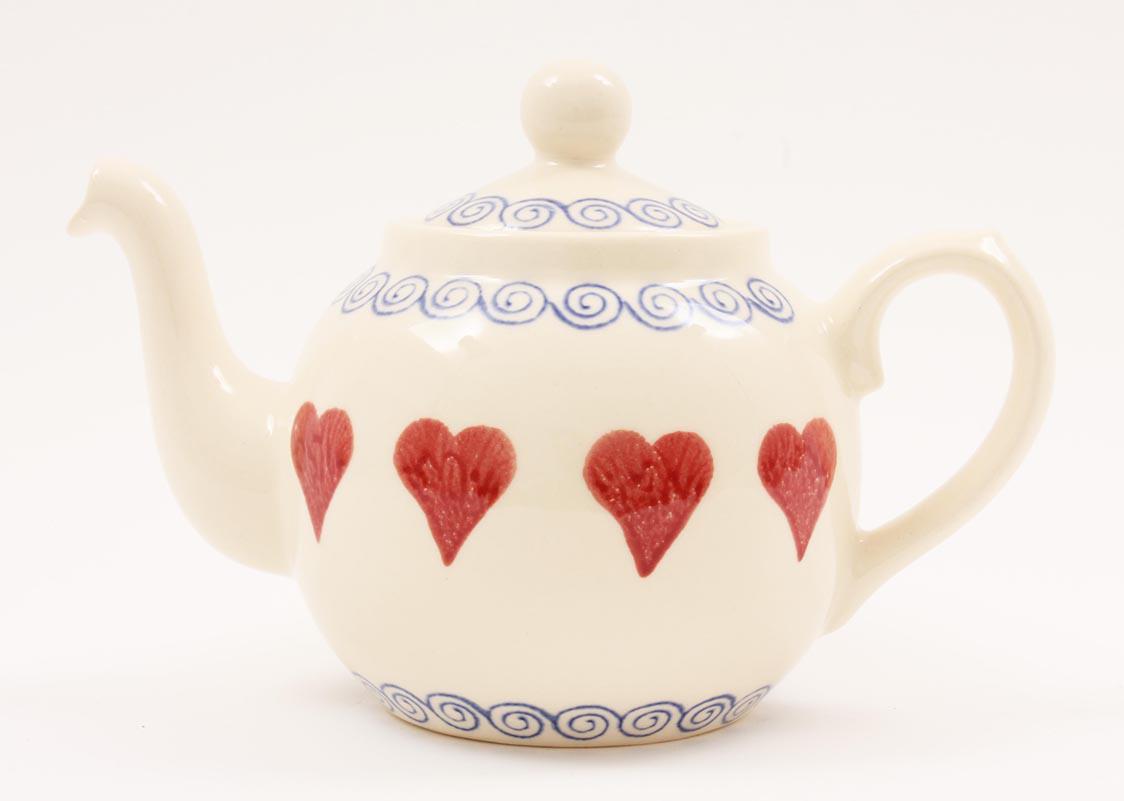 Brixton Hearts Teapot 2 Cup 450ml Gift
