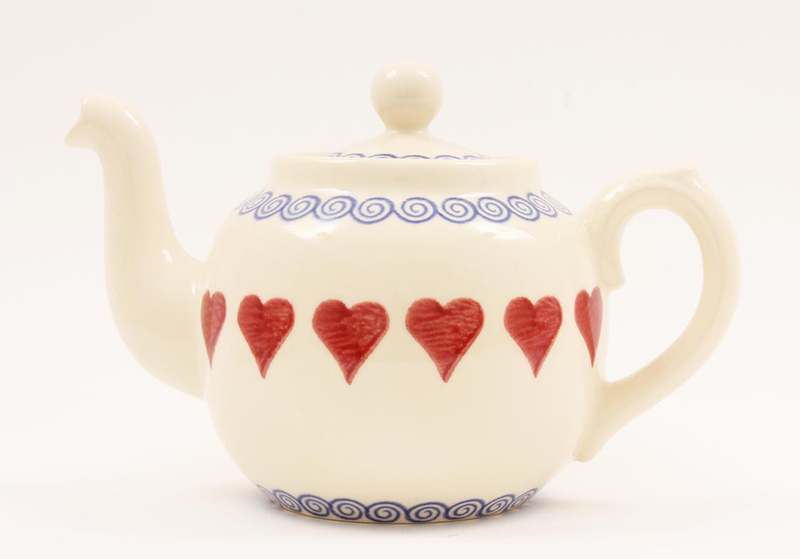 Brixton Hearts Teapot 4 Cup 750ml Gift