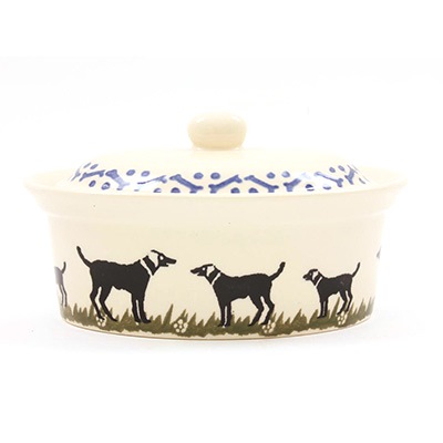 Brixton Labrador Oval Butter Dish 17cm Gift