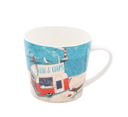 Ahoy Fish & Chips Mug  By Jill White Gift