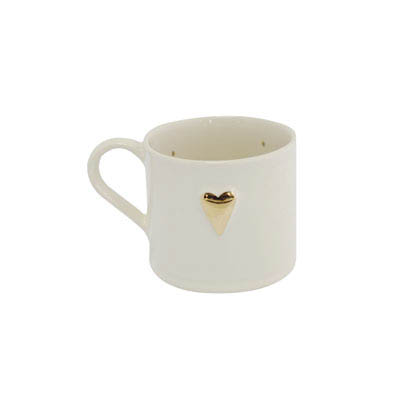 Shaker Gold Heart 250ml Mug Gift