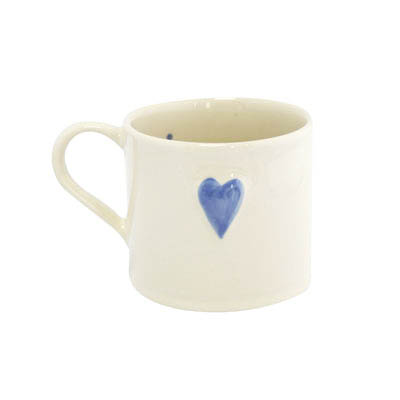 Shaker Pale Blue Heart 250ml Mug Gift