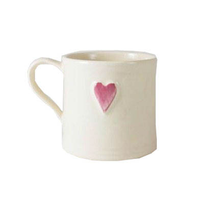 Shaker Pale Pink Heart 250ml Mug Gift