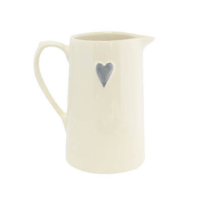 Shaker Grey Heart 700ml Jug Gift