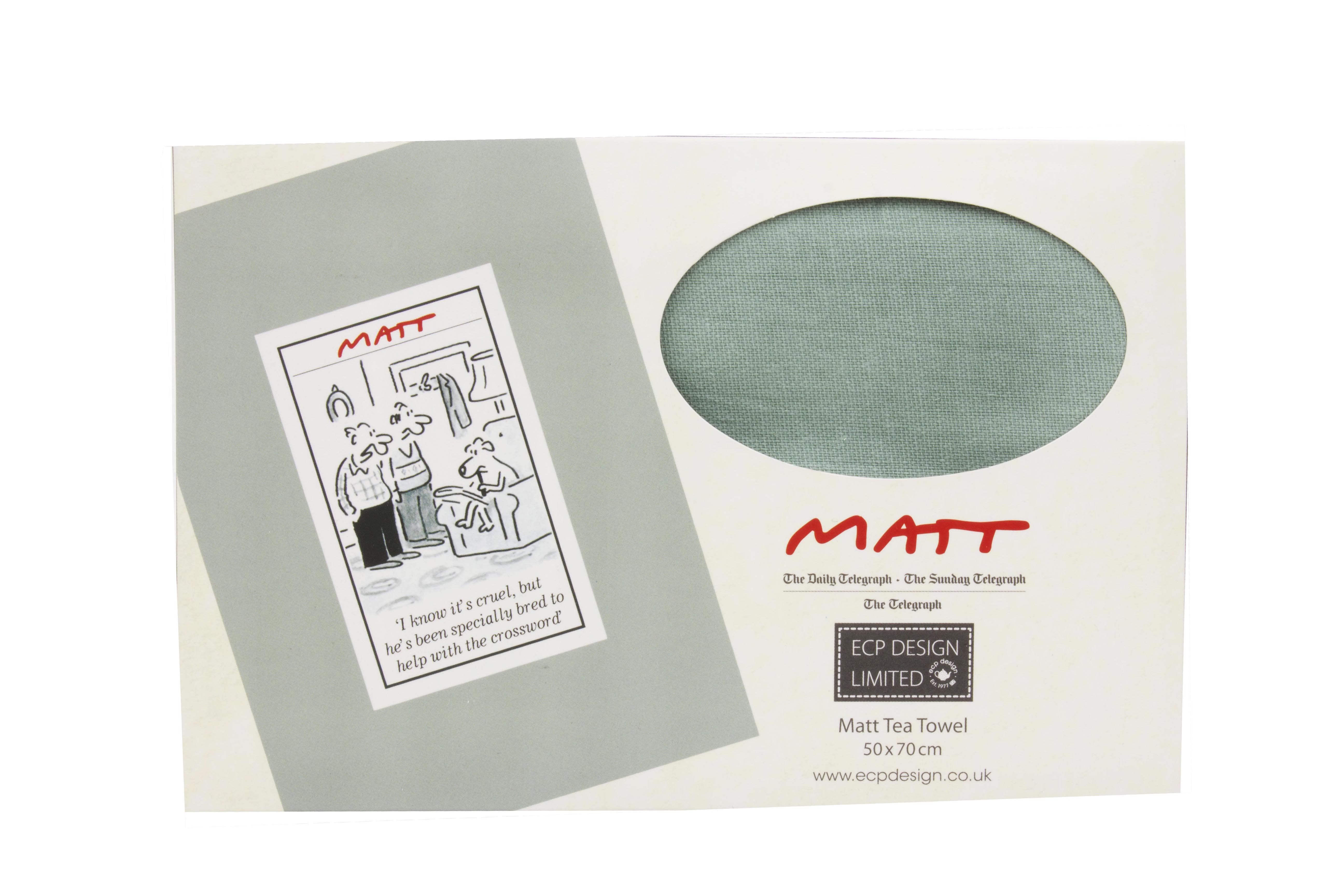 Matt Single Tea Towel Dogs In Gift Box Gift