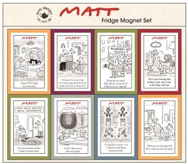 Set Of 8 Magnets Matt Gift