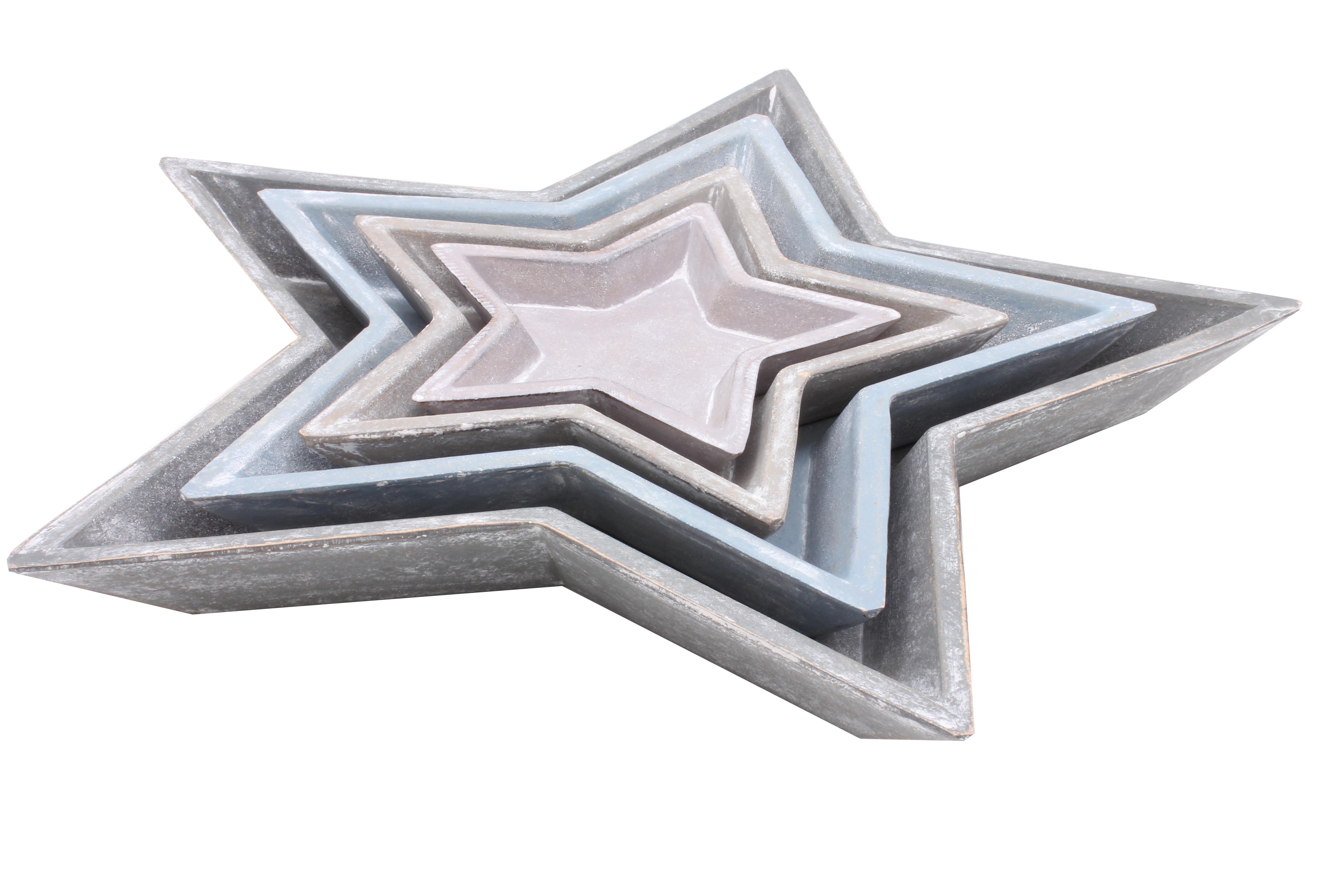 Set Of 4 Coloured Star Dishes Gift