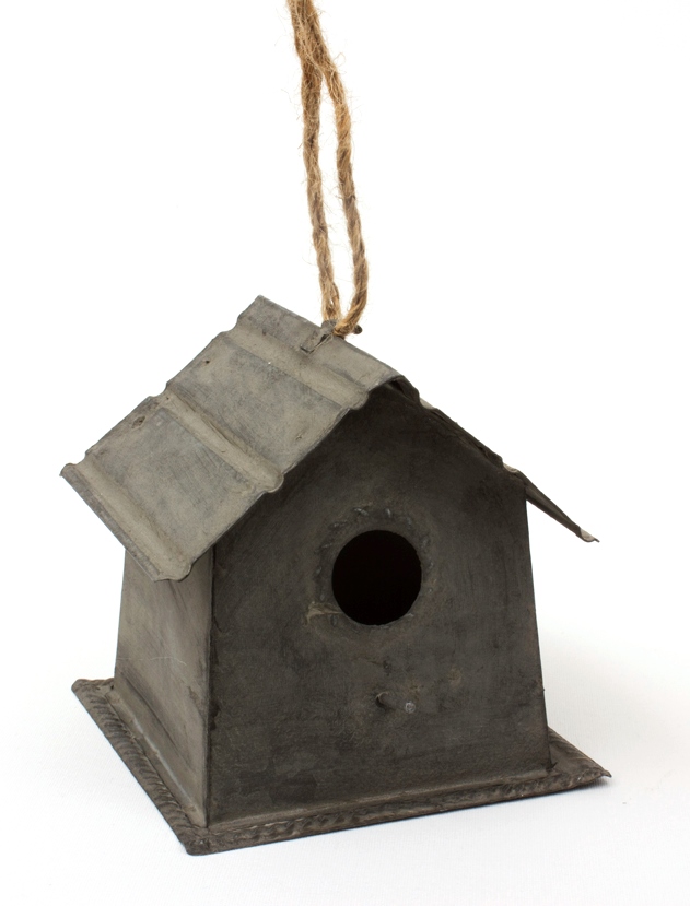 Small Metal Bird House Gift