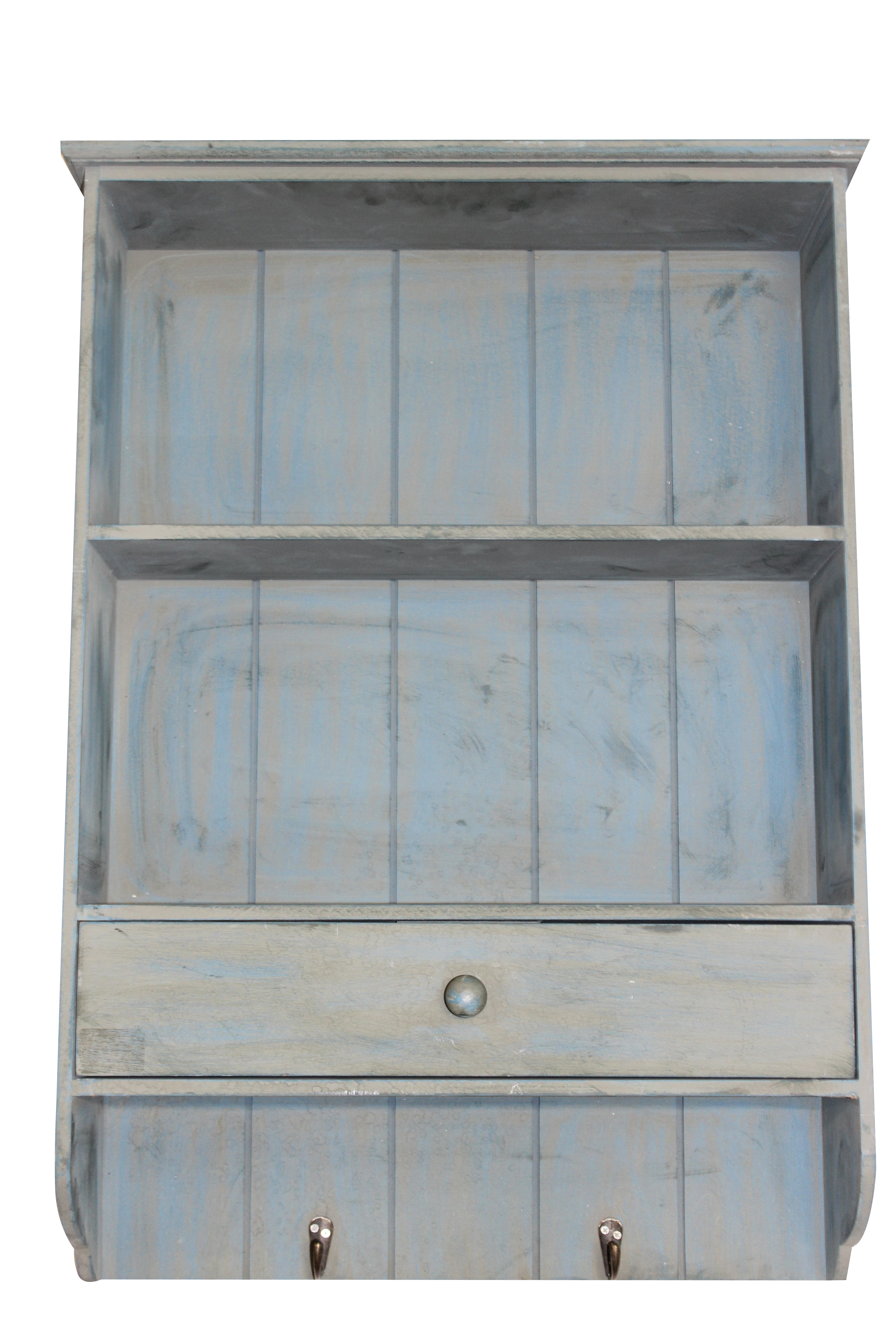 Cabinet 2 Shelves & Drawer Grey/blue Gift