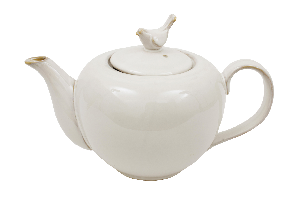Light As A Feather Off White 1lt Teapot Gift