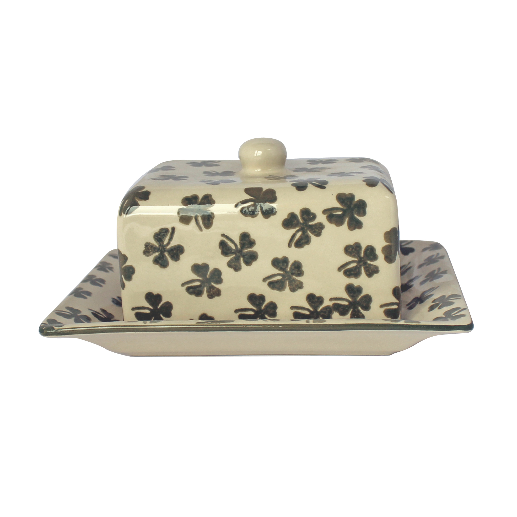Brixton Four Leaf Clover Lidded Cheese Dish 19cm Gift