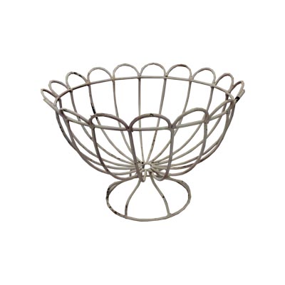 Petal Edge Metal Basket On Foot Gift