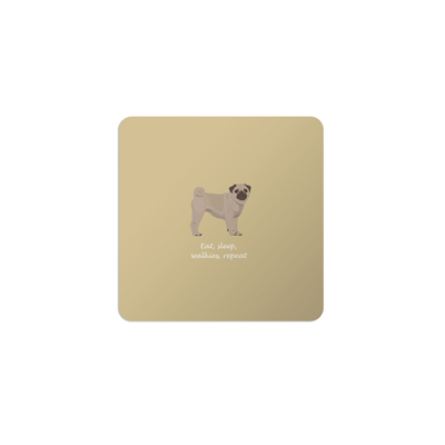 Bailey & Friends Placemat Pug Mustard Gift
