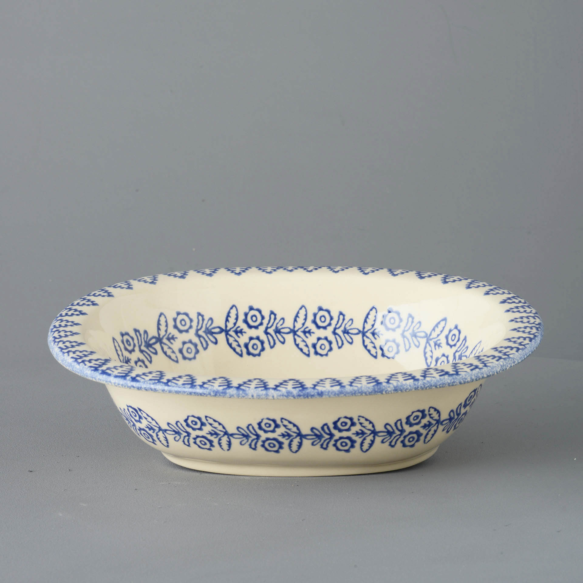 Brixton Lacey Blue Pie Dish Large 21.5 X 27.5 X 7 Gift