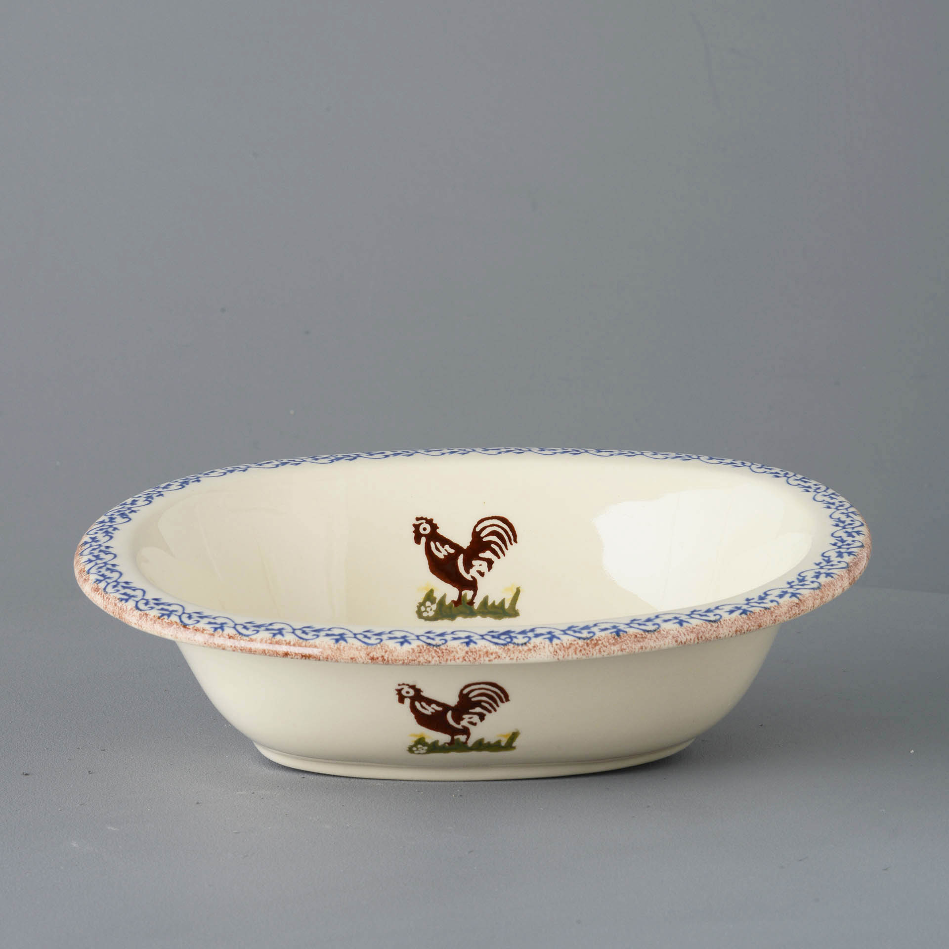 Brixton Cock & Hen Pie Dish Large 21.5 X 27.5 X 7 Gift