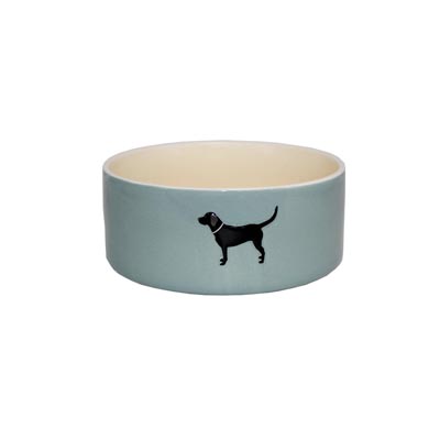 Bailey & Friends Dog Bowl Labrador Blue Gift