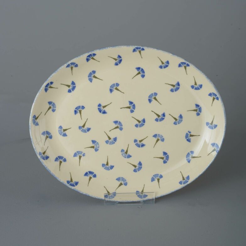 Brixton Cornflower Oval Plate 23.5cm X 29 Gift