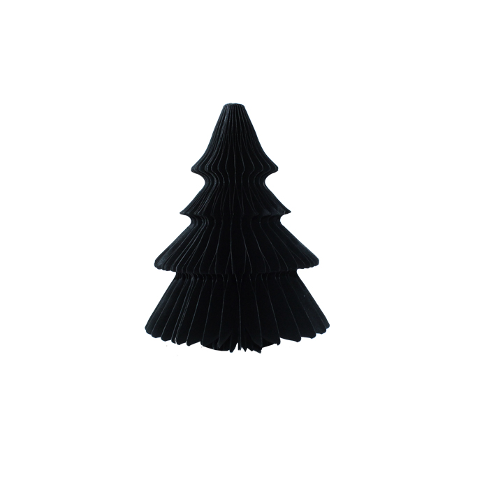 Honeycomb Paper Tree Hanging 12cm Black Gift