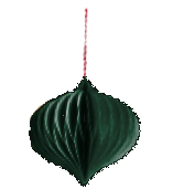 Honeycomb Paper Bauble Hanging 16cm Green Gift