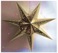 Star Folding 7 Point 50cm Gold Gift