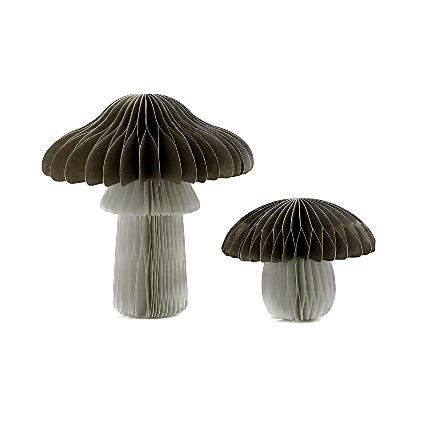 Honeycomb Paper Mushroom 6cm Lt Brown/white Gift