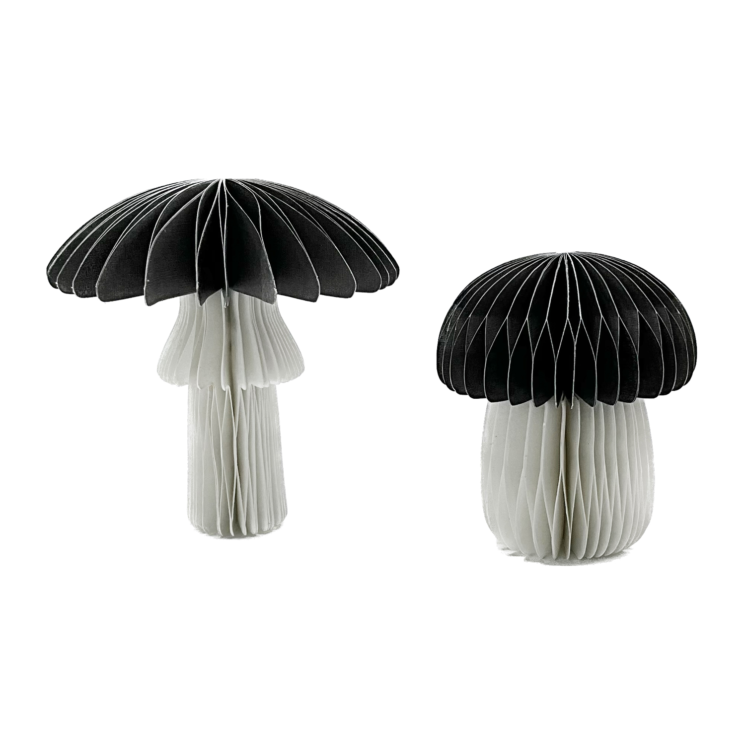Honeycomb Paper Mushroom 8cm Grey/white Gift