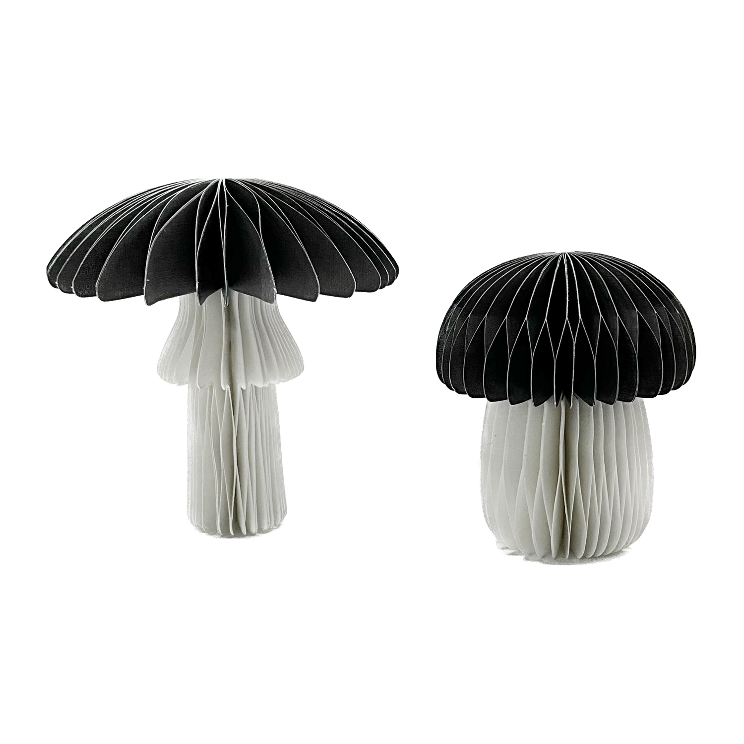 Honeycomb Paper Mushroom Light Brown Set Of 2 Gift