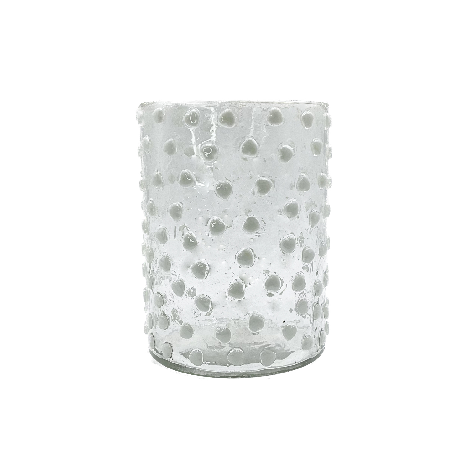 Glass White Heart Mosaic Vase 17cm Gift