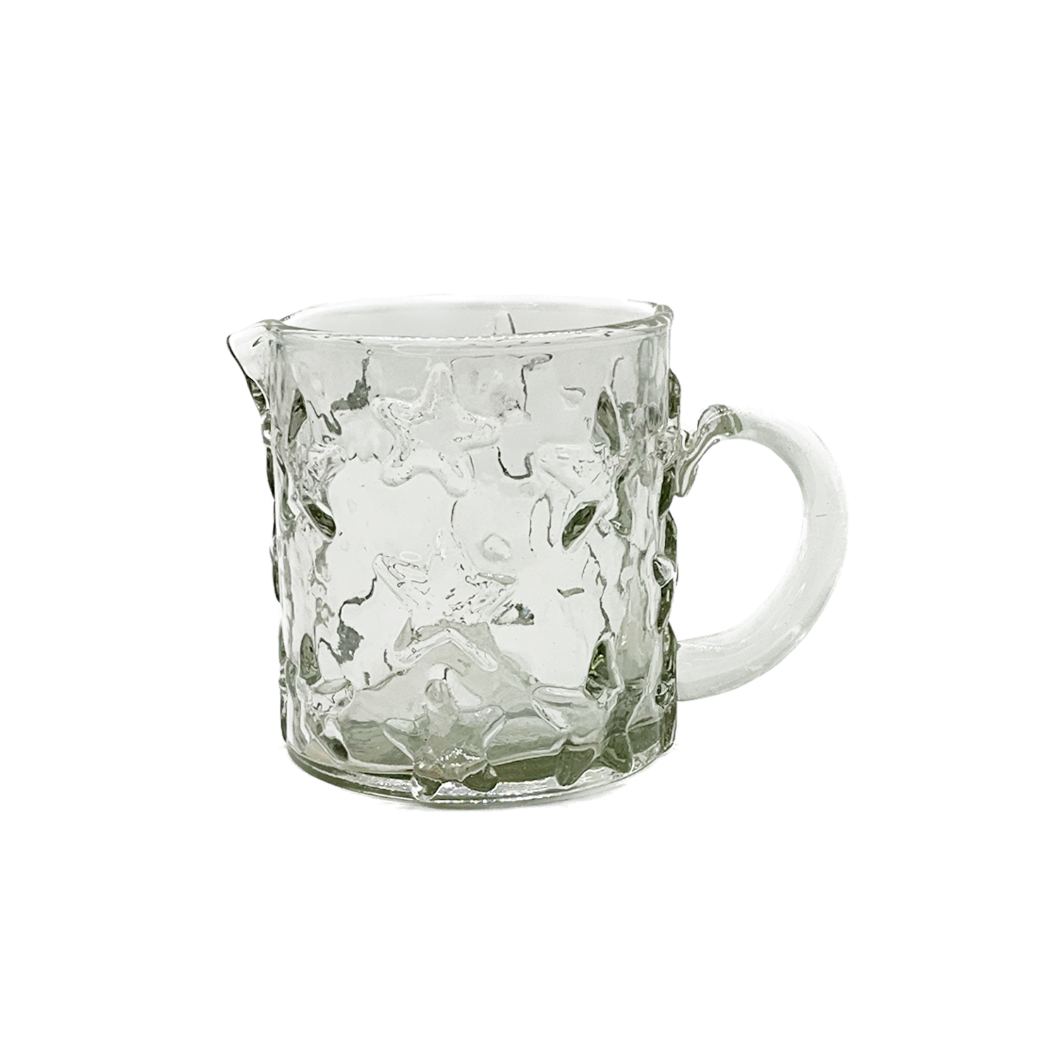 Star Embossed Glass Small Jug 13cm Gift