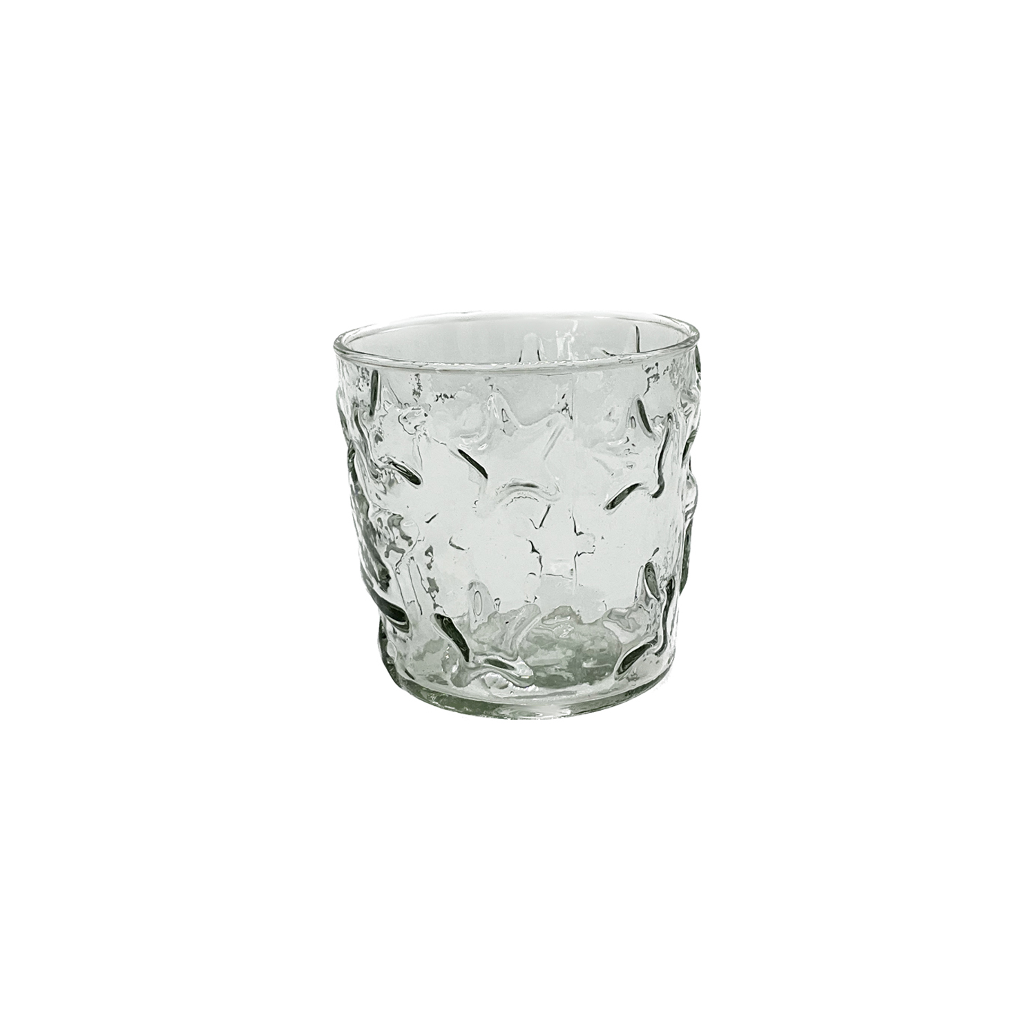 Star Embossed Glass Tumbler 9cm Gift