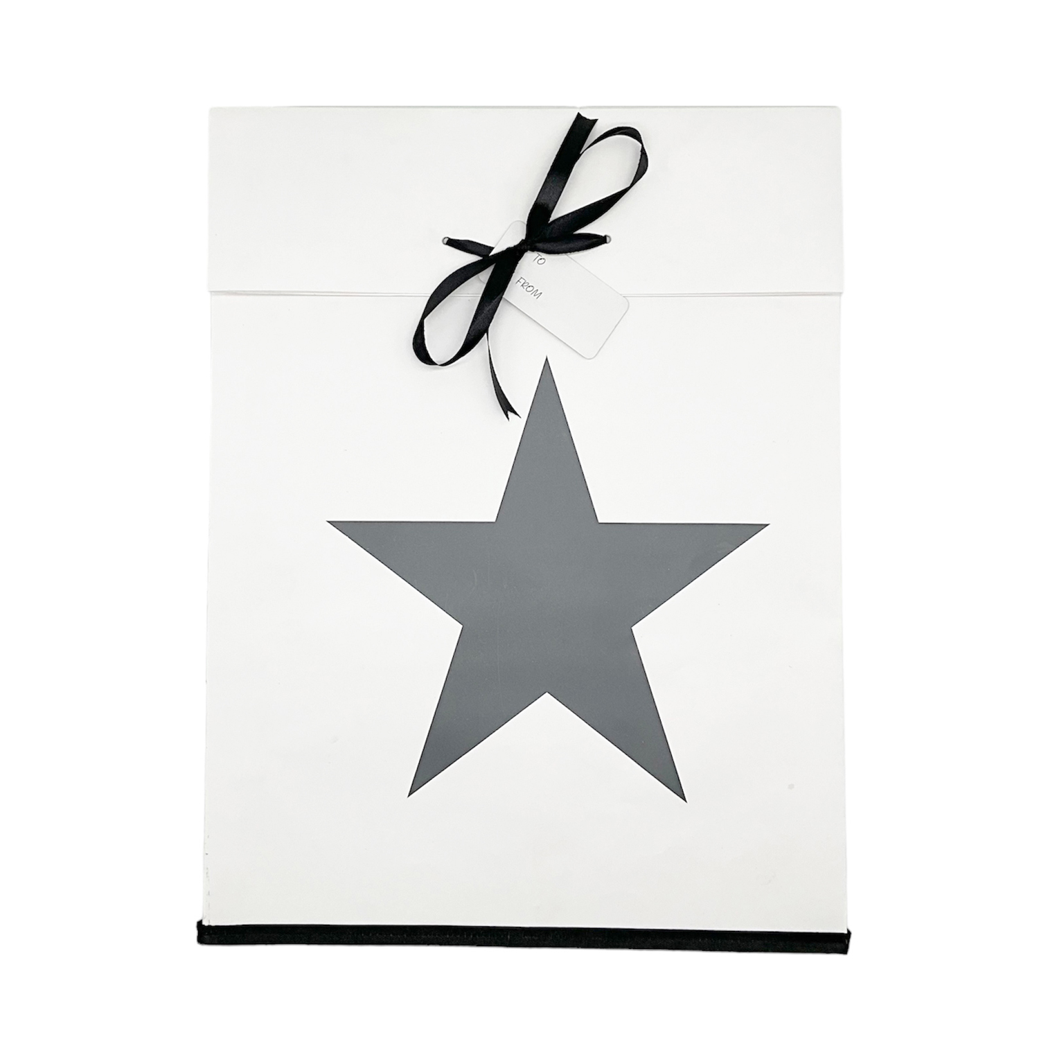 Star Print Paper Sack White Small Gift