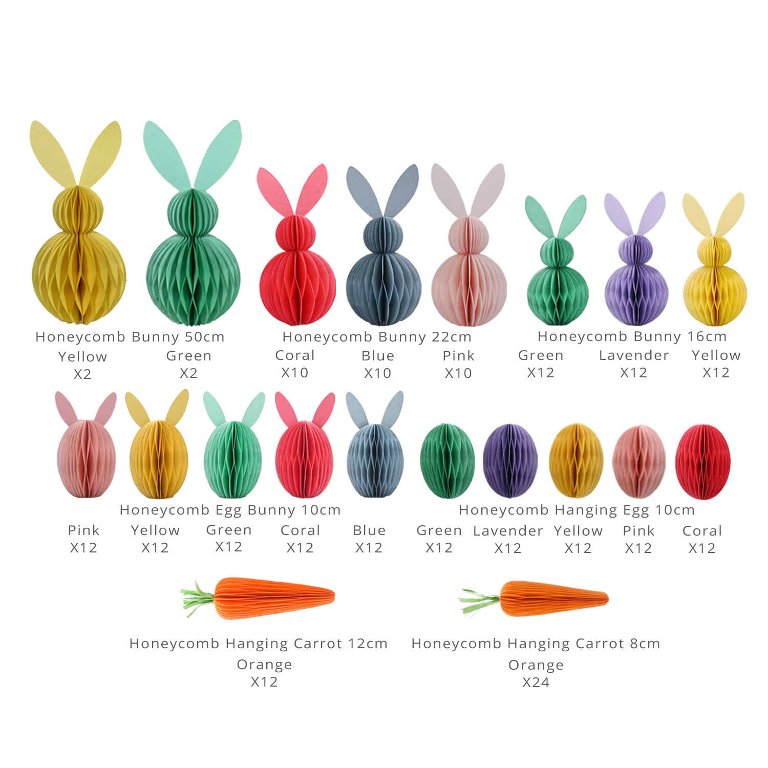Easter Paper Bunnycomb Bundle Gift