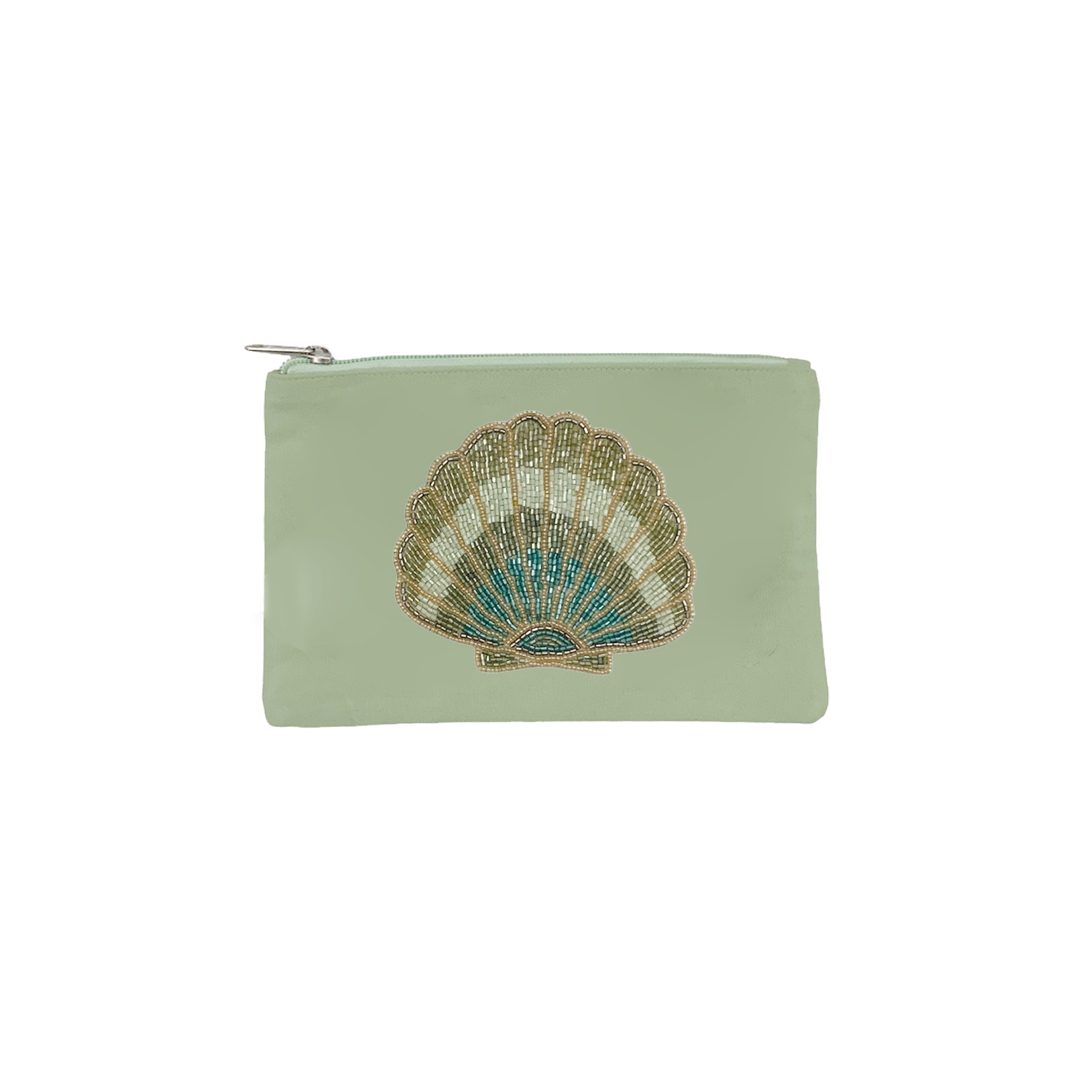 Zip Pouch With Scallop Shell  15x24cm Gift