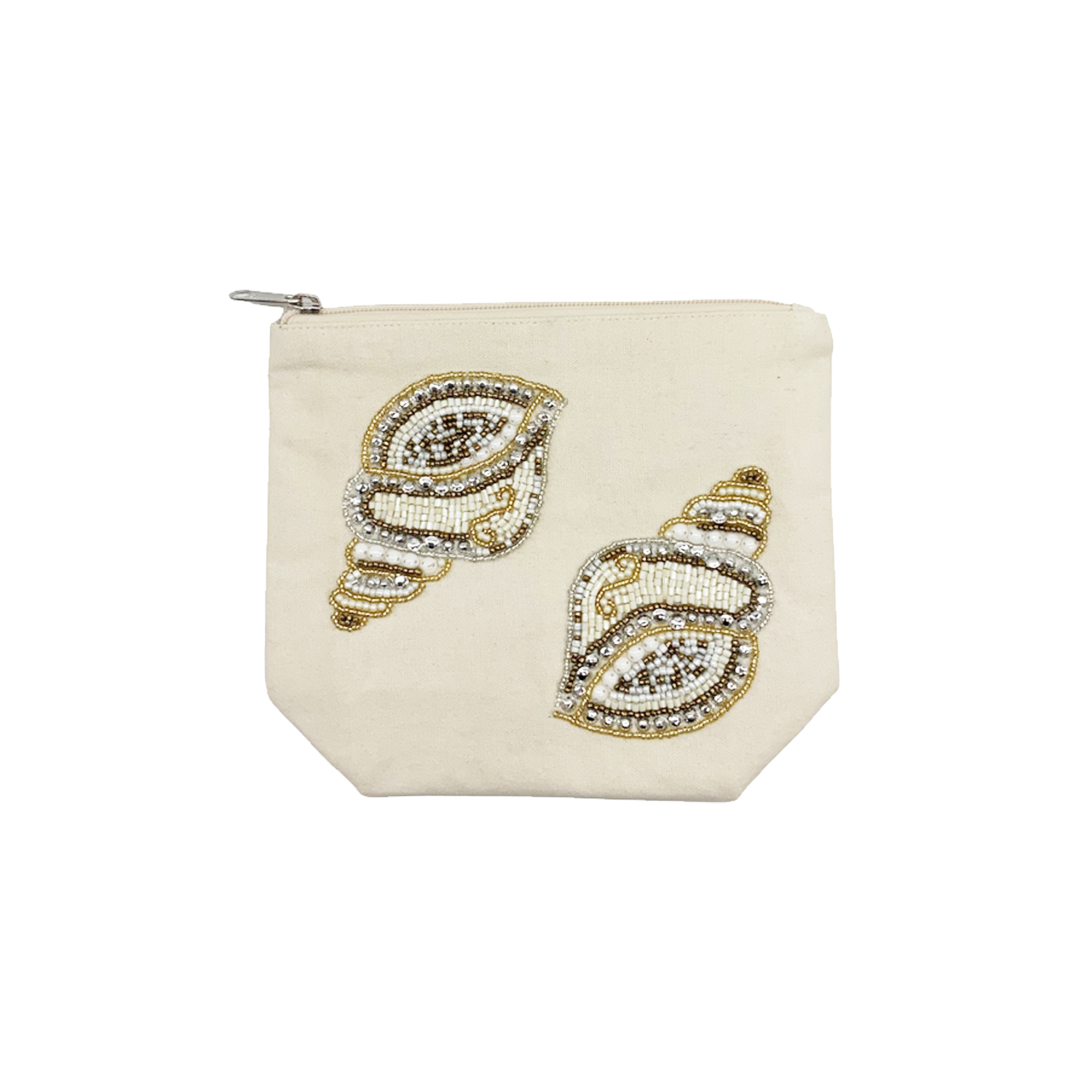 Zip Wash Bag With Conch Shell  19x23cm Gift