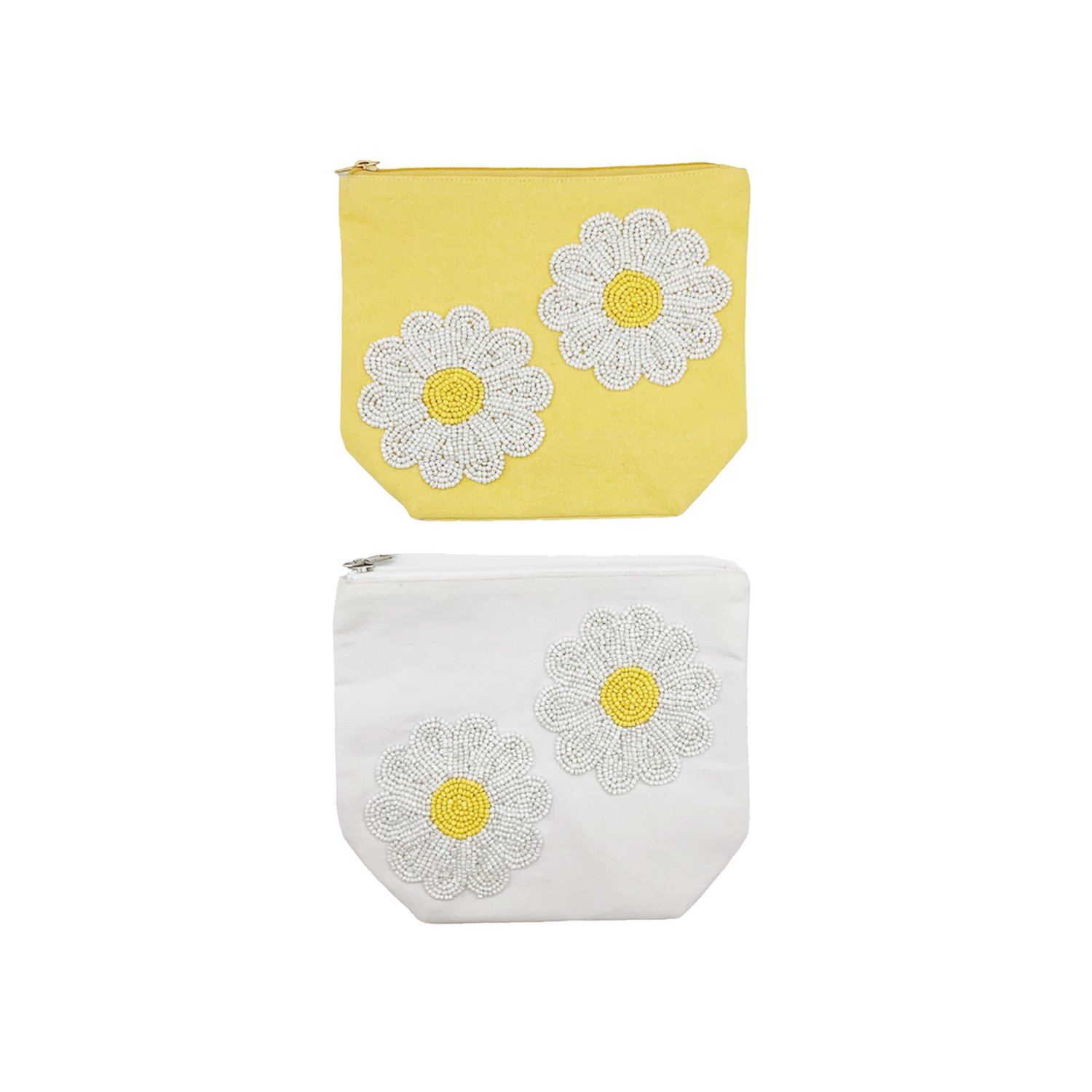Zip Wash Bag With Daisy  19x23cm S/2 Gift