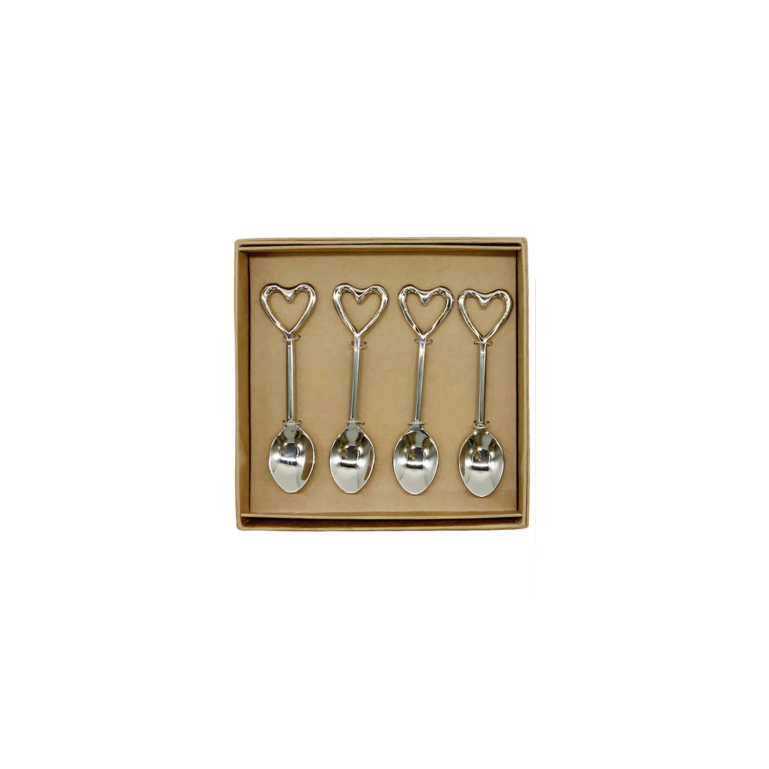 Heart Teaspoons Set/4 Gift