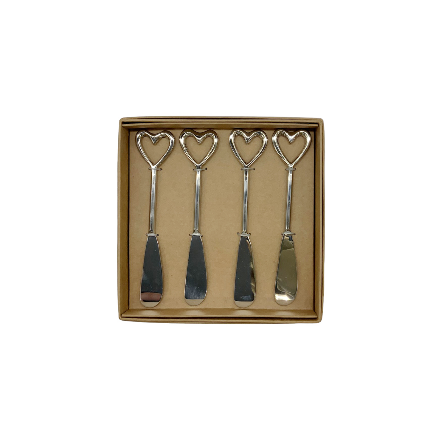 Heart Butter Knives Set/4 H15 Gift