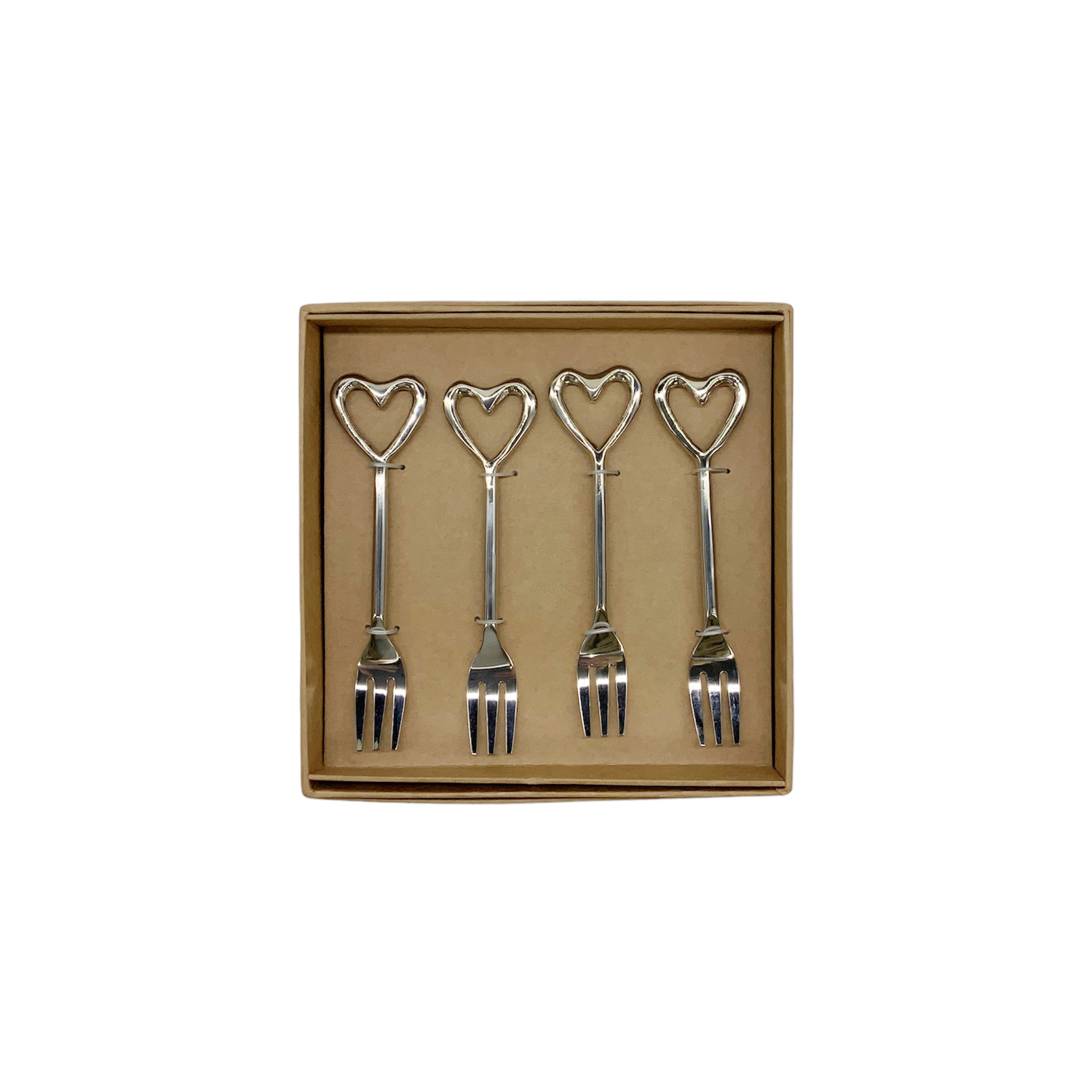 Heart Cake Forks Set/4 H13.5 Gift