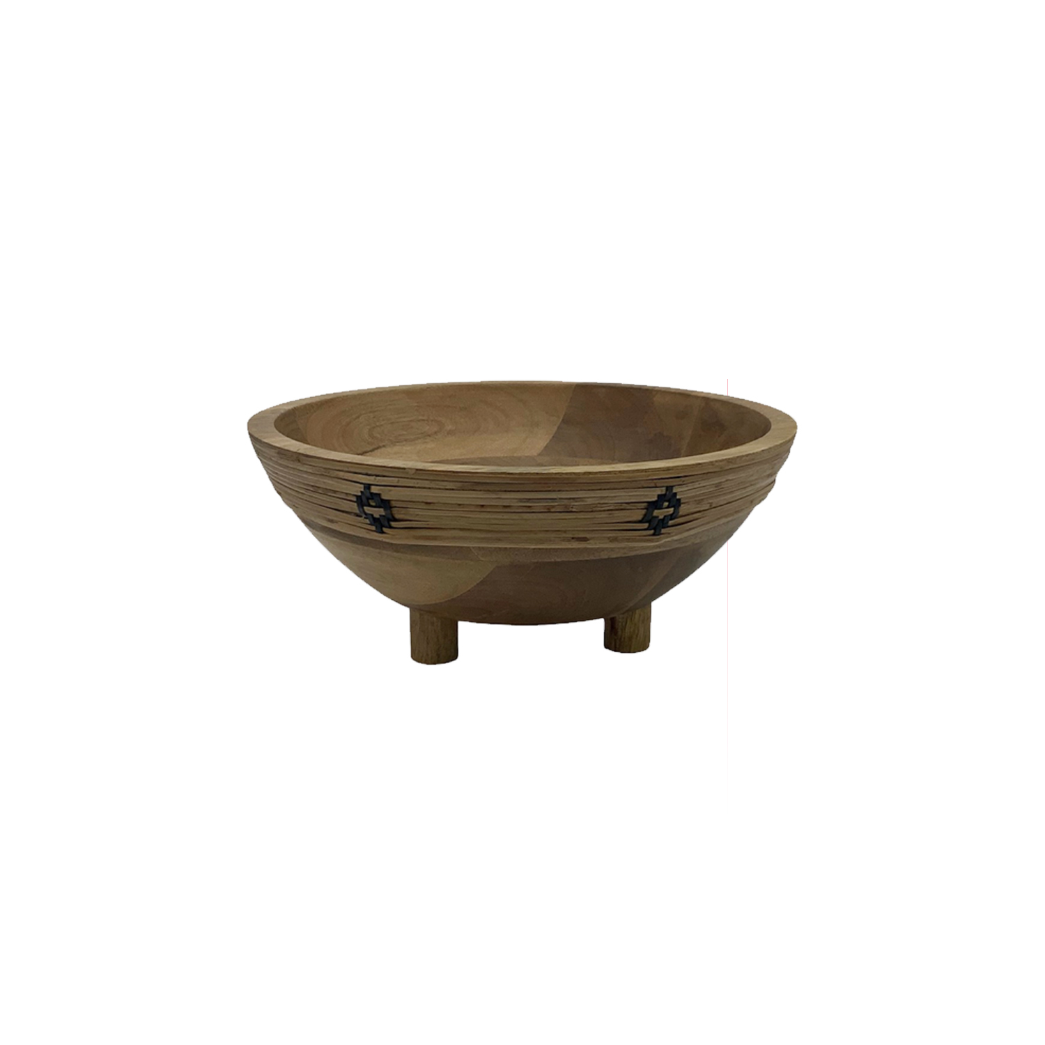Rattan Wrapped Footed Bowl 26cm Gift